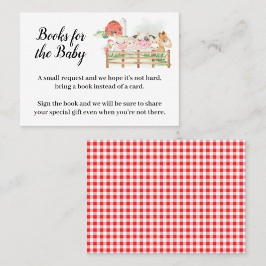 Animaux de ferme Apportez une carte d'insertion Ba (Devant / Derrière)