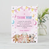 Animaux de ferme Ballons Barnyard Carte de remerci (Debout devant)