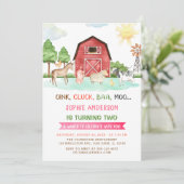 Animaux de ferme Barnyard 2e Invitation d'annivers (Debout devant)