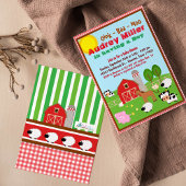 Animaux de ferme Barnyard Baby shower Invitation