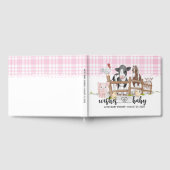 Animaux de ferme Barnyard Baby shower rose Livre d (Complet)