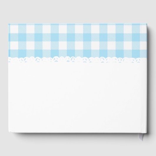 Animaux de ferme Barnyard Blue Baby shower Livre d (Verso)