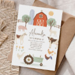 Animaux de ferme Barnyard Invitation d'anniversair<br><div class="desc">Appelle tous les animaux de fête ! Célébrez l'anniversaire de votre petit avec cette invitation sur le thème de la ferme,  avec des animaux de ferme de toutes sortes.</div>