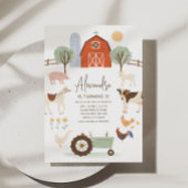 Animaux de ferme Barnyard Invitation d'anniversair