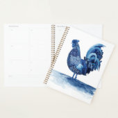 Animaux de ferme bleu Cobalt - Coq (Devant avec enveloppe)