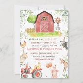 Animaux de ferme Boy Anniversaire Invitation (Devant)