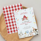 Animaux de ferme Boy Farm Barnyard Invitation d'an