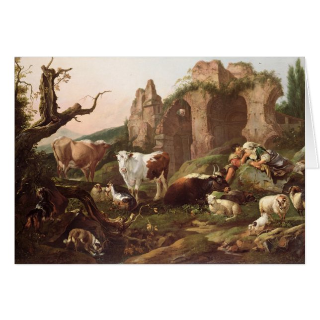 Animaux de ferme dans un paysage, 1685 (Devant horizontal)