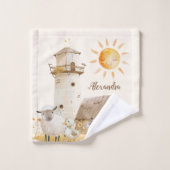 Animaux de ferme d'aquarelle mignonne personnalisé (Gant de toilette)