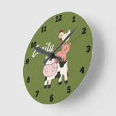 Animaux de ferme enfants horloge (Angle)