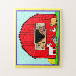 Animaux de ferme et grange, Puzzle de 30 pièces po