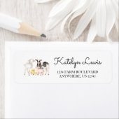 Animaux de ferme Étiquettes de adresse (En situation)