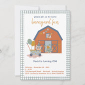 Animaux de ferme Invitation Anniversaire Barnyard  (Devant)