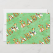 Animaux de ferme Invitation au Baby shower de mots (Dos)