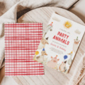 Animaux de ferme Invitation d'anniversaire