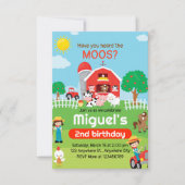 Animaux de ferme Invitation d'anniversaire, Barnya (Devant)