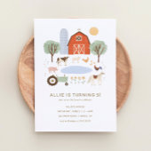 Animaux de ferme Invitation de fête d'anniversaire