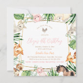 Animaux de ferme Invitation de fête d'anniversaire (Devant)