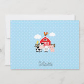 Animaux de ferme Invitations d'anniversaire - Garç (Dos)