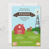 Animaux de ferme Maison de Barnhouse Invitation d' (Devant)