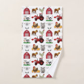 Animaux de ferme mignons et modernes Motif Animaux (Serviette à main)