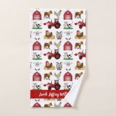 Animaux de ferme mignons et modernes Motif Animaux (Serviette à main)