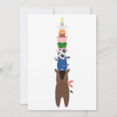 Animaux de ferme mignons Invitation de fête d'anni (Dos)