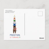 Animaux de ferme mignons Invitation de fête d'anni (Dos)