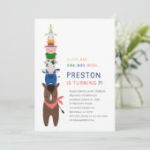 Animaux de ferme mignons Invitation de fête d'anni (Debout devant)