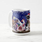 Animaux de ferme Mug café de Noël (Devant gauche)