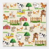 Animaux de ferme Papier peint de pépinière (Recto)