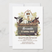 Animaux de ferme Pays Invitation d'anniversaire (Devant)
