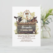 Animaux de ferme Pays Invitation d'anniversaire (Debout devant)