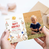Animaux de ferme Photo Anniversaire Invitation