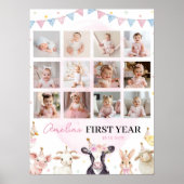 Animaux de ferme Première année Photo Jalon Poster (Devant)