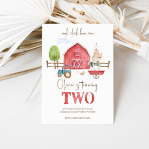 Animaux de ferme Thématique Invitation de deuxième