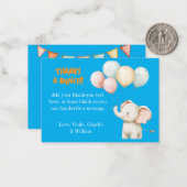 "Animaux de fête" Carte de remerciements Anniversa (Devant/Arrière en situation)