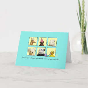 Animaux de fête cybernétiques dans une carte d'ann