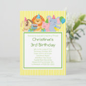 Animaux de fête d'anniversaire Invitations (Debout devant)