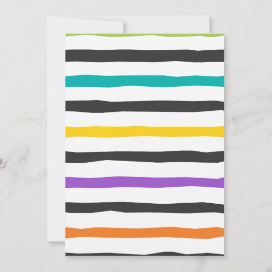 Animaux de fête Invitation d'anniversaire moderne (Dos)