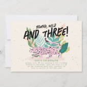 Animaux de fête sauvage Invitation de la fête Anni (Devant)