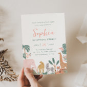 Animaux de fête Zoo Invitation Anniversaire Safari