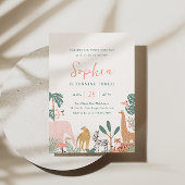 Animaux de fête Zoo Invitation Anniversaire Safari