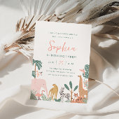 Animaux de fête Zoo Invitation Anniversaire Safari