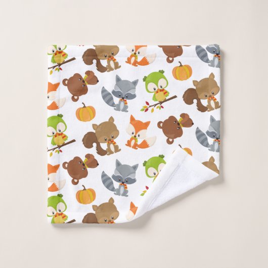 Animaux de forêt, Animaux de forêt, Animaux d'auto (Gant de toilette)