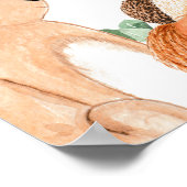 Animaux de forêt Blanc Wild Une Affiche de bienven (Coin)