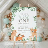 Animaux de forêt Blanc Wild Une Affiche de bienven