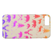 Animaux de forêt géométriques| Coque iPhone 7 (Dos (Horizontal))