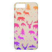 Animaux de forêt géométriques| Coque iPhone 7 Plus (Dos)