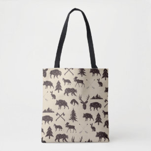 Animaux de forêt géométriques Sac fourre-tout
